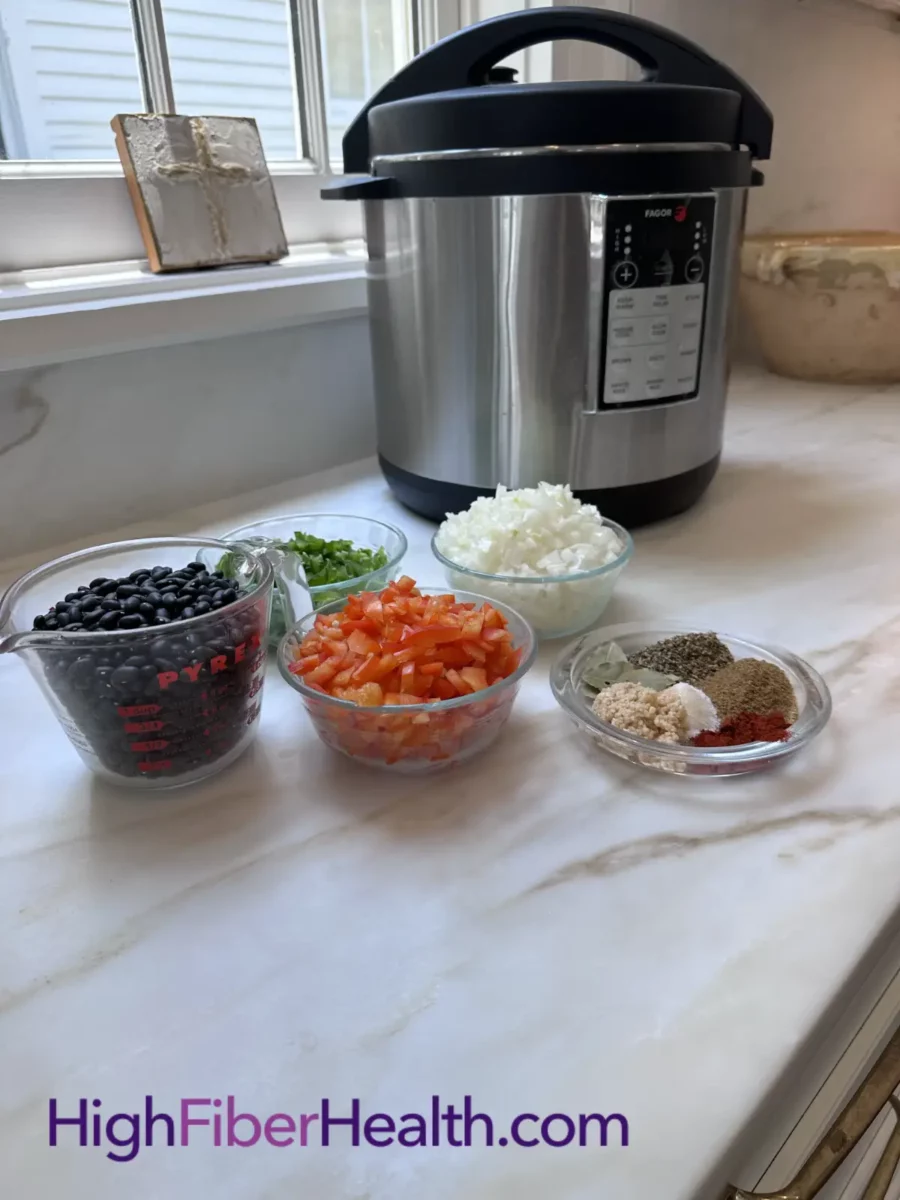 Instant Pot Black Beans - Part of a High Fiber Diet